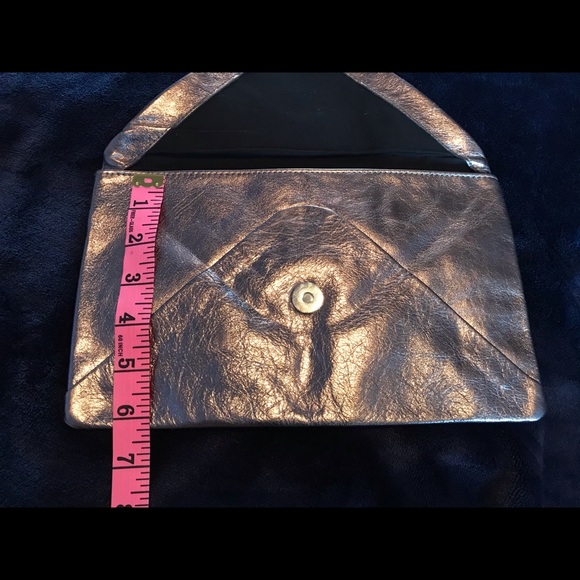 Maison Scotch Leather Tassle Envelope Clutch - Picture 8 of 8